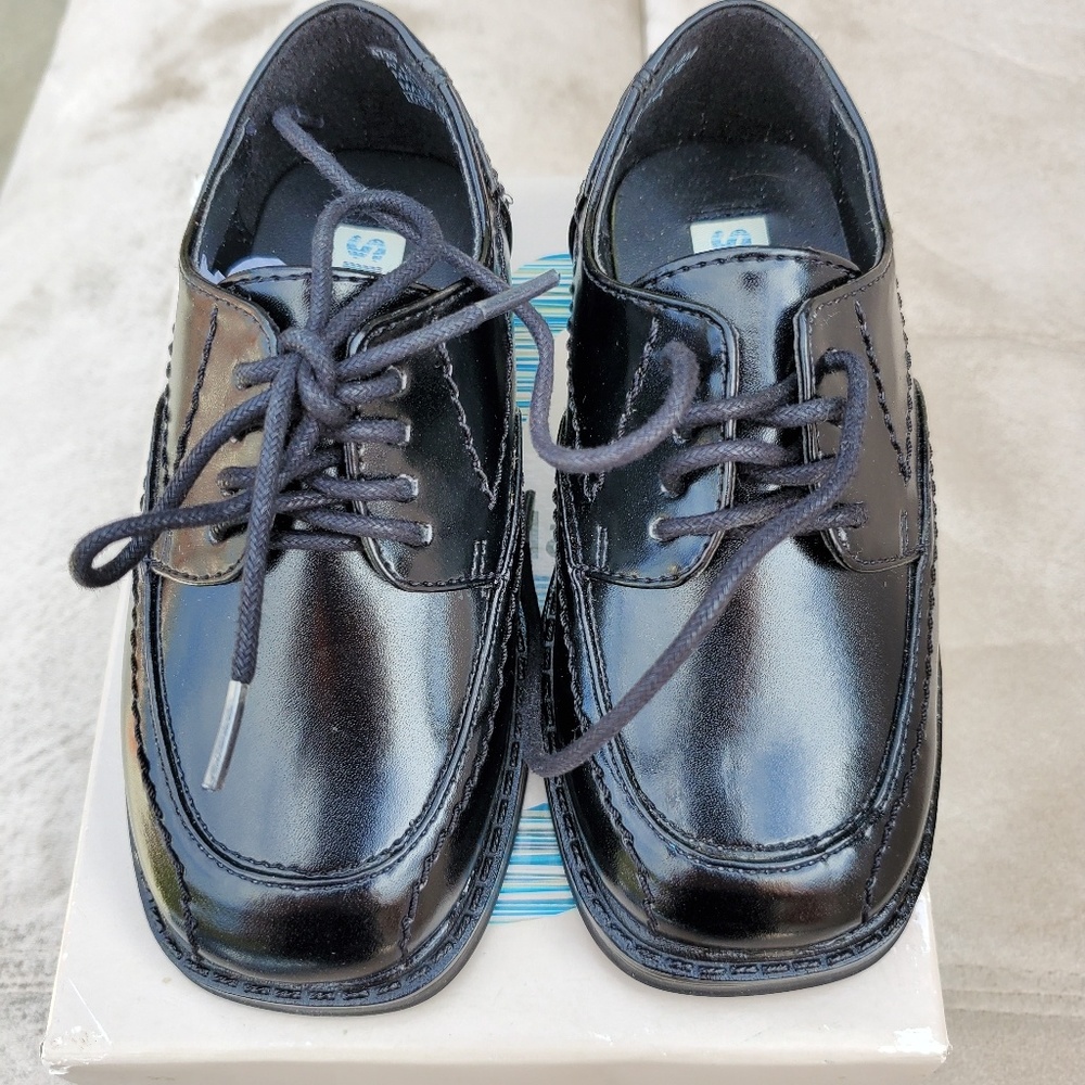 Boys Scott David Black JR Henry Dress Shoes